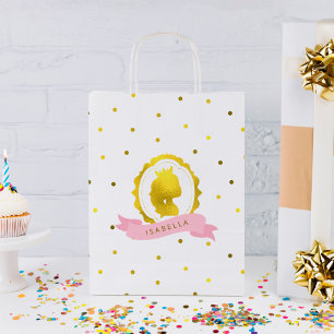 Rosa Imitate Gold Cameo und Confetti Dots Kleine Geschenktüte