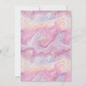 Rosa Imitate Gold Glitzer beginnt jeden Geburtstag Einladung (Rückseite)