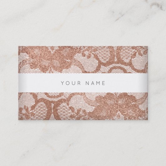 Rosa Imitate Gold Powder Lace Vip Visitenkarte (Vorderseite)