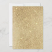 Rosa Imitate Goldbogen Glitzer Sweet 16 Einladung (Rückseite)