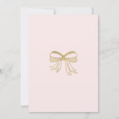 Rosa Imitate Goldbug Glitzer Girl Babydusche Einladung (Rückseite)