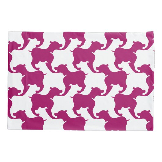 Rosa Imitate Hahnentrittmuster Farbe Pillowcase au Kissenbezug (Rückseite)