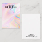 Rosa Imitate Holographic Trendy Earring Display Ca Visitenkarte (Vorne/Hinten)