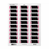 Rosa Imitate irisierende Glitzer Rücksendeadresse (Vorne)