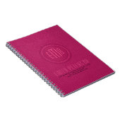Rosa Imitate Leather Look Monogram Notizblock (Rechte Seite)