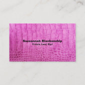 Rosa Imitate Leather Minimalistische Custom Berufl Visitenkarte (Vorderseite)