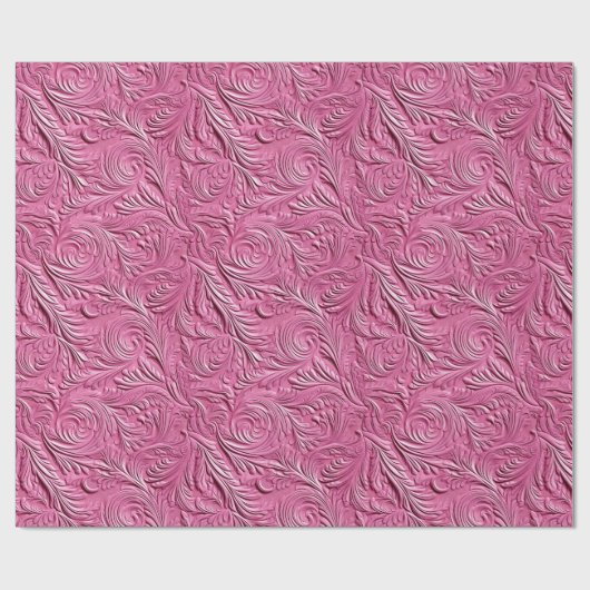 Rosa Imitate Leder Geschenkpapier (Flach)
