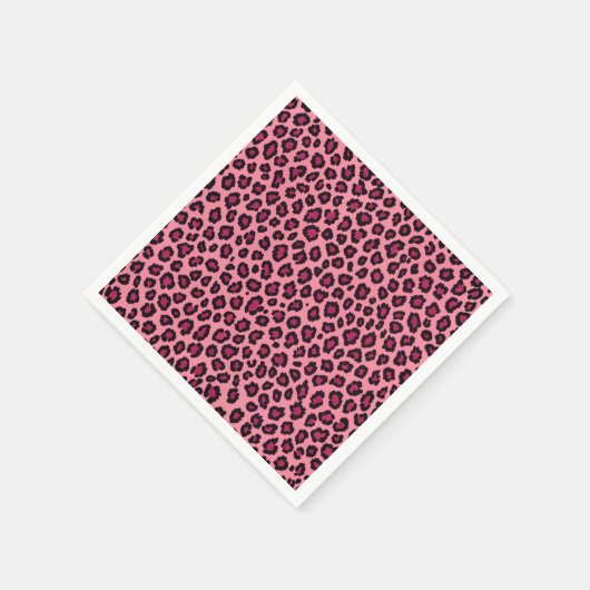 Rosa Imitate Leopard Skin Pattern Drucken Serviette (Ecke)