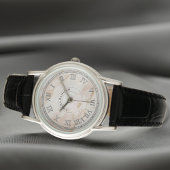 Rosa Imitate Marmorwache für Frauen - mit Blume Armbanduhr