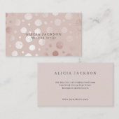 Rosa Imitate Rose Gold Elegante Makeup Artist Visitenkarte (Vorne/Hinten)
