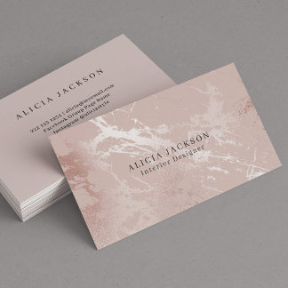 Rosa Imitate Rose Gold Klasse Innendesigner Visitenkarte