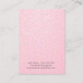 Rosa IMITATE schimmern die Kette Pendeldisplay Visitenkarte (Rückseite)
