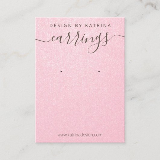 Rosa IMITATE schimmern Papiervorführung Visitenkarte (Vorderseite)