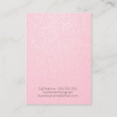Rosa IMITATE schimmern Papiervorführung Visitenkarte (Rückseite)