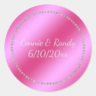 Rosa Imitate-Sticker Runder Aufkleber