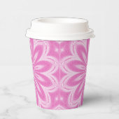 Rosa Imitate Tulle Blume Design Pappbecher (Rechts)