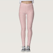 Rosa Imitatleder Leggings (Vorderseite)