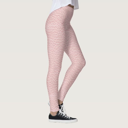 Rosa Imitatleder Leggings (Rechts)