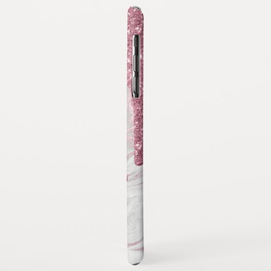 Rosa Imitats Glitzer Tropfen iPhone 6.5 Fall Case-Mate iPhone Hülle (Hinten/Links)