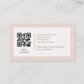 Rosa Immobilienmakler-Logo QR-Code Visitenkarte (Rückseite)