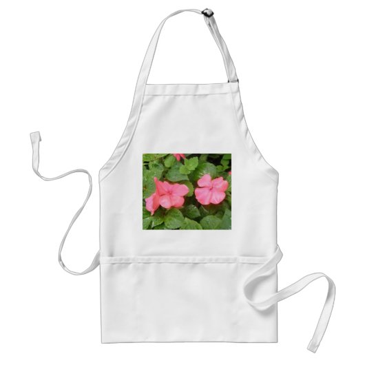 Rosa Impatiens Blume Schürze (Vorne)