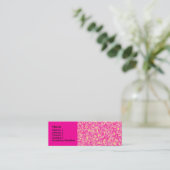 Rosa Impressionismus Mini Visitenkarte (Stehend Vorderseite)