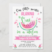 Rosa in einem Melon am 1. Geburtstag Einladung (Vorderseite)