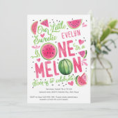 Rosa in einem Melon, Niedliches Wassermelone im So Einladung (Stehend Vorderseite)