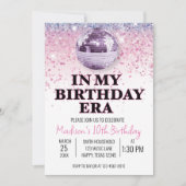 Rosa in meiner Geburtsstunde Einladung (Vorderseite)