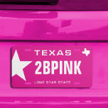 Rosa in Texas US Nummernschild<br><div class="desc">Pink in Texas - Der einsame Ranger Staat.</div>