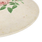 Rosa indica dugrans botanische Abbildung Schneidebrett (Ecke)