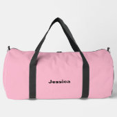 Rosa Individuelle Name Duffle Bag (Vorderseite)