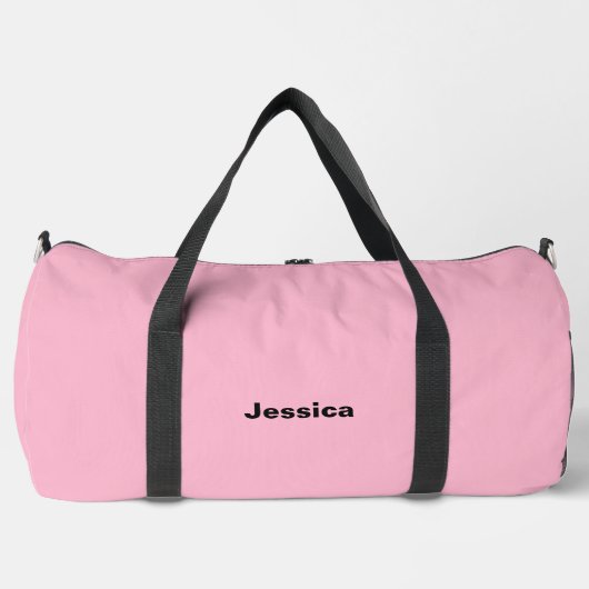 Rosa Individuelle Name Duffle Bag (Vorderseite)