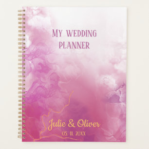Rosa individuelle Name Hochzeit Planer