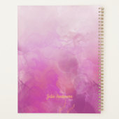 Rosa individuelle Name Hochzeit Planer (Rückseite)