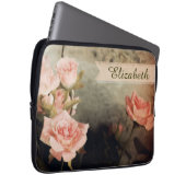 Rosa Individuelle Name Laptopschutzhülle (Vorne Rechts)