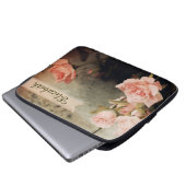 Rosa Individuelle Name Laptopschutzhülle (Vorne Knopf)