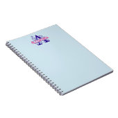 Rosa Individuelle Name Lila florale Monogramm Pers Notizblock (Rechte Seite)