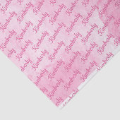 Rosa Individuelle Name Personalisiert Seidenpapier (Ausschnitt)