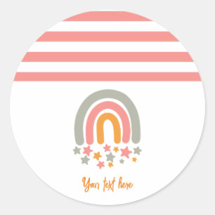 Rosa individuelle Name Runder Aufkleber