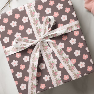 Rosa Individuelle Name Satinband