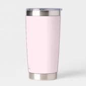 Rosa individueller isolierter Becher mit Firmenlog (Links)