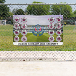 Rosa individuelles Mädchen-Fußball-Team-Banner Banner