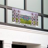 Rosa individuelles Mädchen-Fußball-Team-Banner Banner (Äußeres Gebäude)
