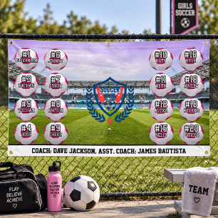 Rosa individuelles Mädchen-Fußball-Team-Banner Banner