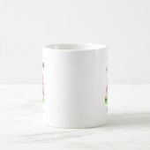 Rosa Initialen Namensmonogramm Kaffeetasse (Mittel)