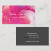 Rosa Inky-Visitenkarte Visitenkarte (Vorne/Hinten)