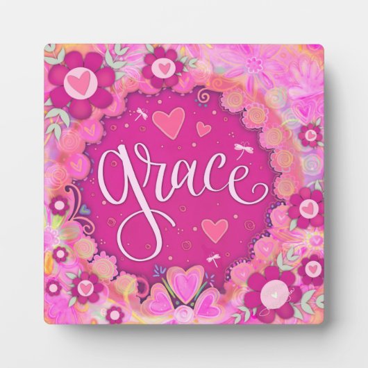 Rosa Inspirationsbläserne Hübsche Grazie Fotoplatte (Vorderseite)