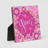 Rosa Inspirationsbläserne Hübsche Grazie Fotoplatte (Vorderseite)