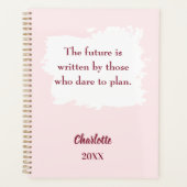 Rosa Inspirationszitat 2026 Planer (Vorderseite)
